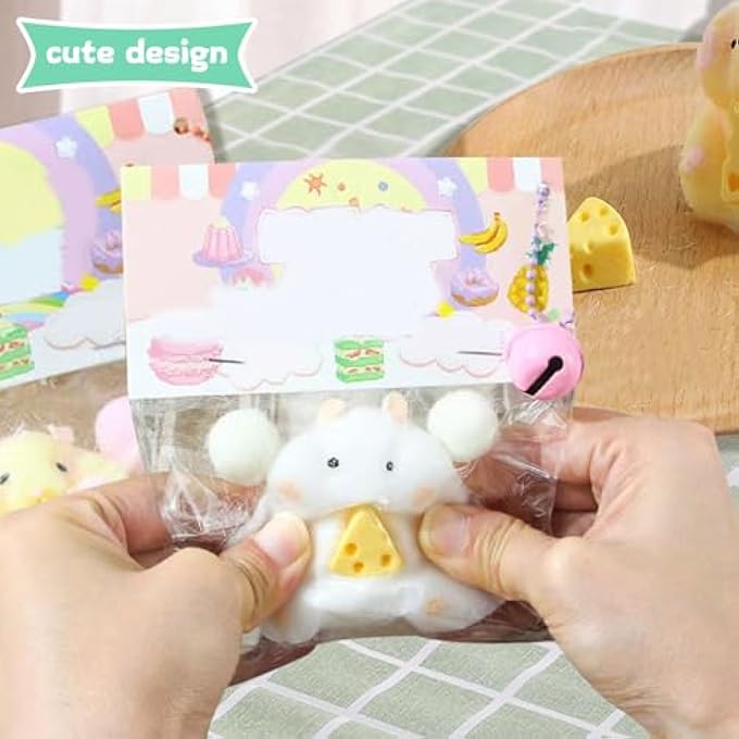 SWIUKPHE 3inch Big Cute Soft Hamster Squishy Toys,2pcs Squishy Hamster Squeeze Toys,for Kids Party Favors,Suitable Adults Kids - Image 5