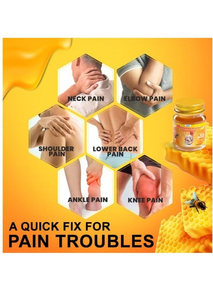 Sumifun مرهم تخفيف آلام الغضروف 3 قطع كريم تخفيف آلام المفاصل عناية بالركبة بلسم سم النحل لعلاج المفاصل جل كريم تخفيف آلام سم النحل 3x15 جرام - Image 4