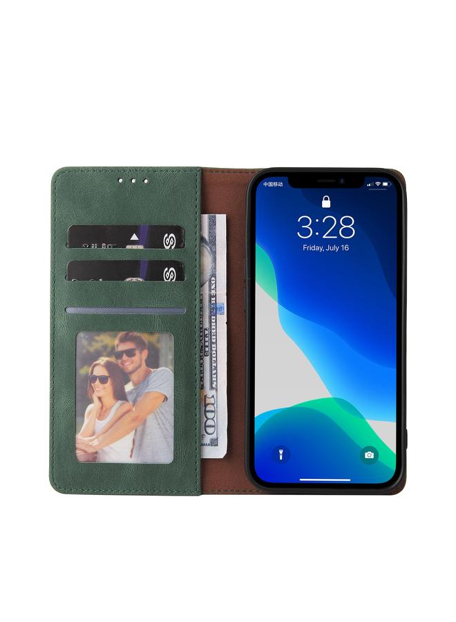 Zaboon Case For iPhone 13 Pro Simple Suction Closure Horizontal Flip Leather Case with Holder & Card Slot & Wallet - Image 4