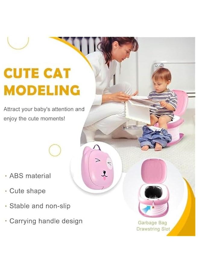 Gonice Portable Potty for Toddler,  Travel Potty Foldable Training Toilet for Car Camping Indoor Outdoor Bathroom, Kids Training Toilet for Boys Girls Baby Toddler  - Image 3