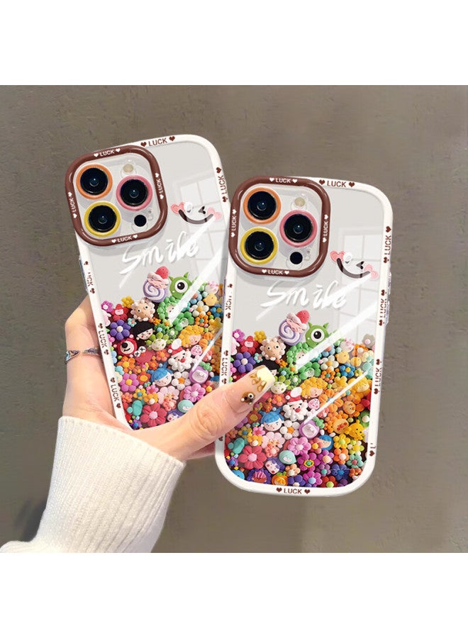Inkaida Yingkaida Iphone 16 Pro Case, Full Camera Protection, Shockproof, Skin-friendly, For Men And Women, Protective Cover With Puff Case, Colorful Figurines + Lanyard - Image 5