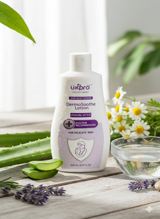 Likpro DermoSoothe Baby Body Lotion – pH 5.5, Doctor Recommended Gentle Moisturizing Lotion for Delicate Baby Skin (pack of 1) - Image 2