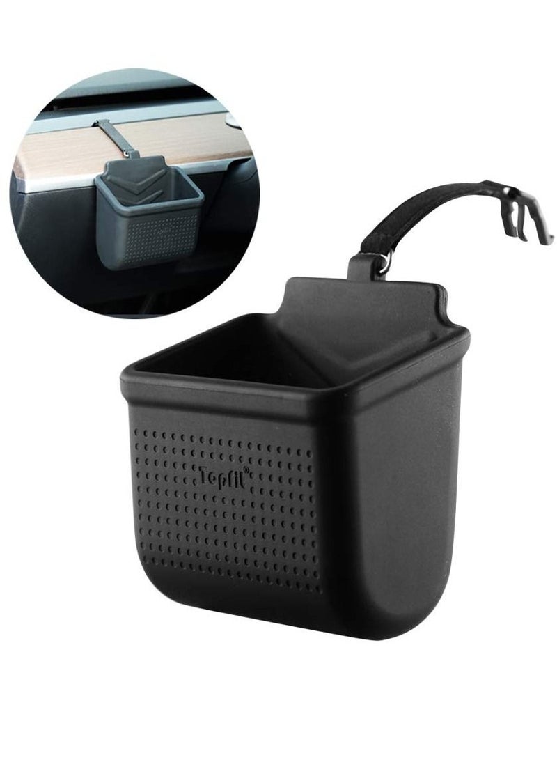SYOSI Car Vent Organizer Bag for Tesla Model 3 and Model Y, Multifunctional Silicone Storage Bag, Phone Bag, Sunglass Holder (Black) - Image 1