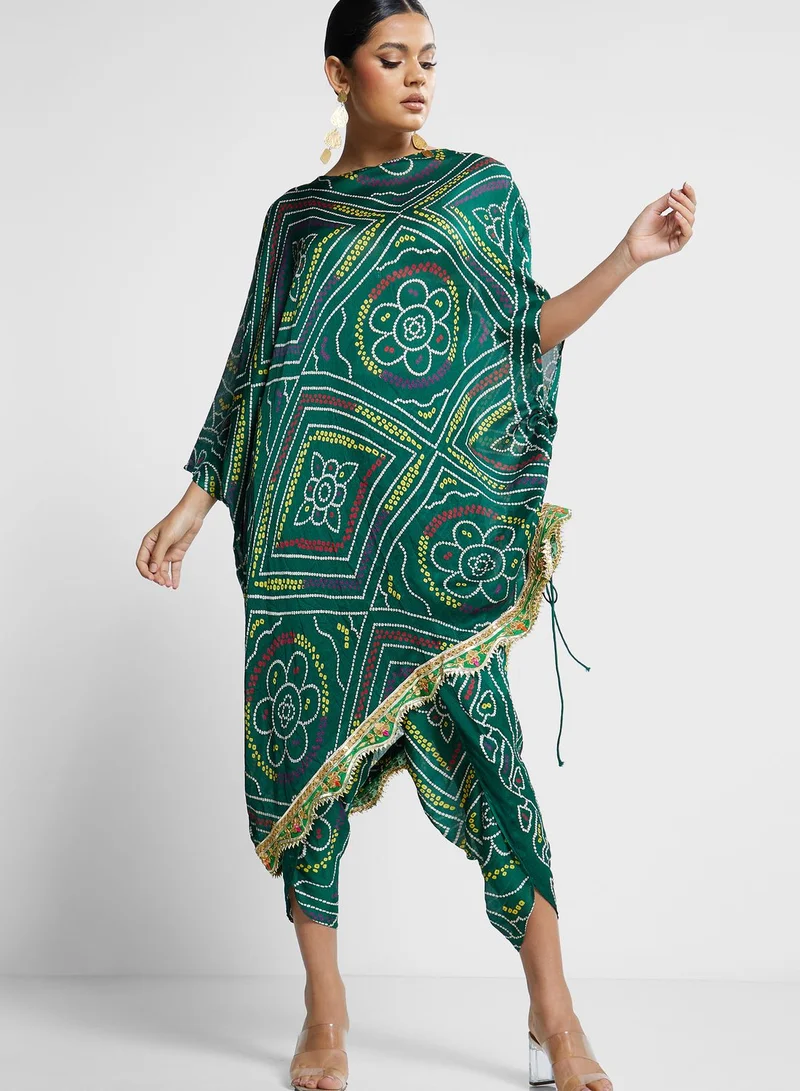 The Arab Crab Bandhani Kurti Set