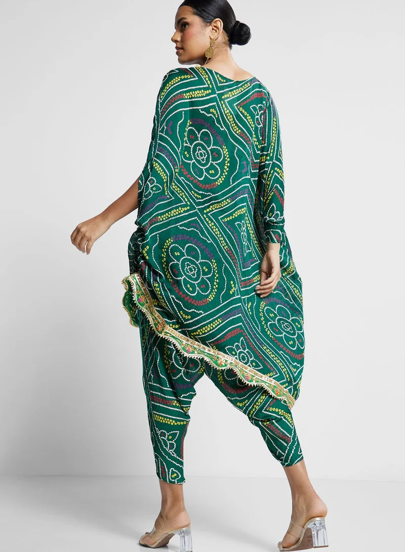 The Arab Crab Bandhani Kurti Set