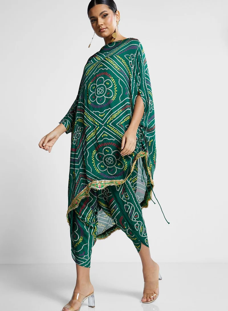 The Arab Crab Bandhani Kurti Set