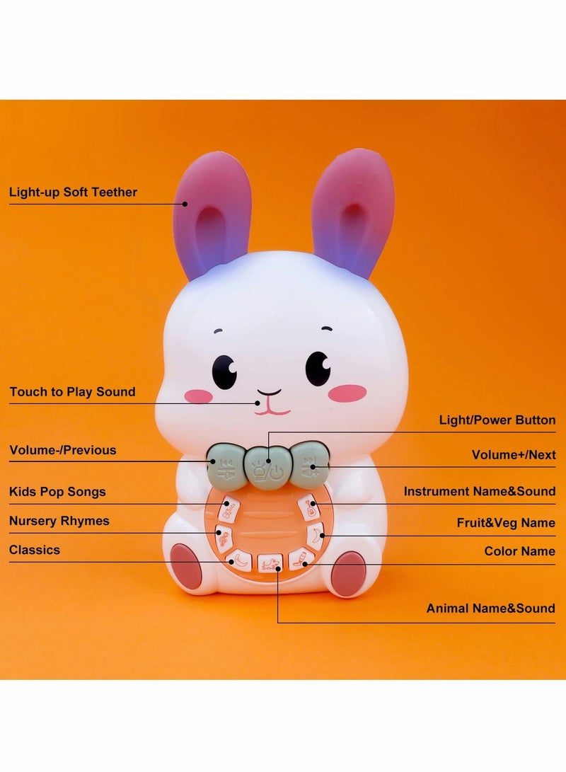 شو وو Baby Toys 3-6 Months Infant Musical for Babies 3-6-12 Months, Bunny Early Educational Light Up Toy, Learning Toy 12-18 Newborn Boys and Girls Gifts - Image 5