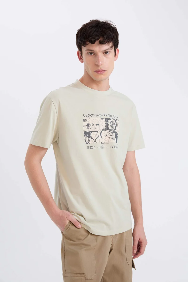 DeFacto Rick and Morty Regular Fit Crew Neck Printed T-shirt