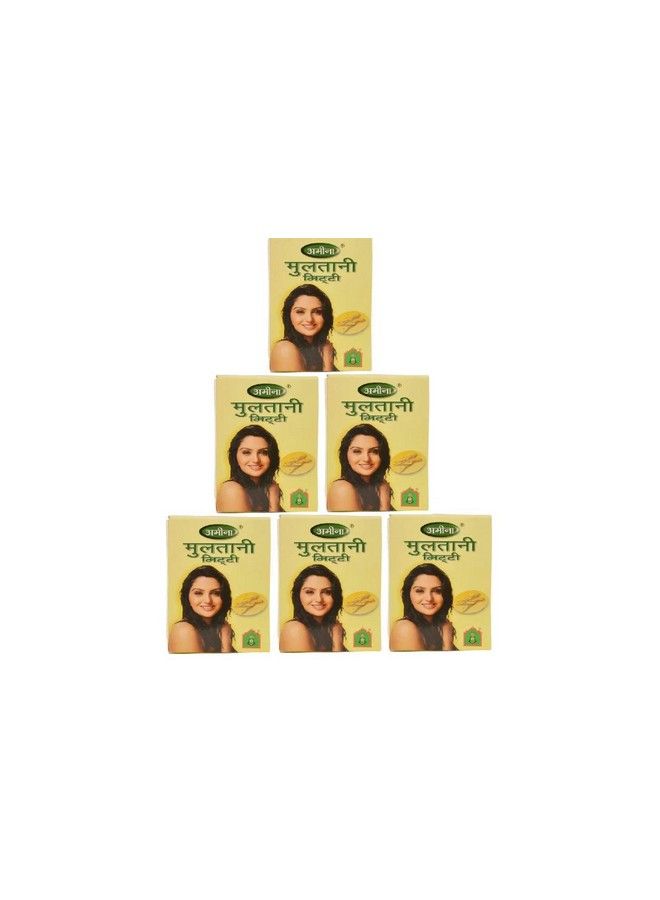 Amina 100% Natural Multani Mitti Powder (Fuller’S Earth/Calcium Bentonite Clay) For Face Pack And Hair Pack Of 6 (480 Gram)  - Image 1