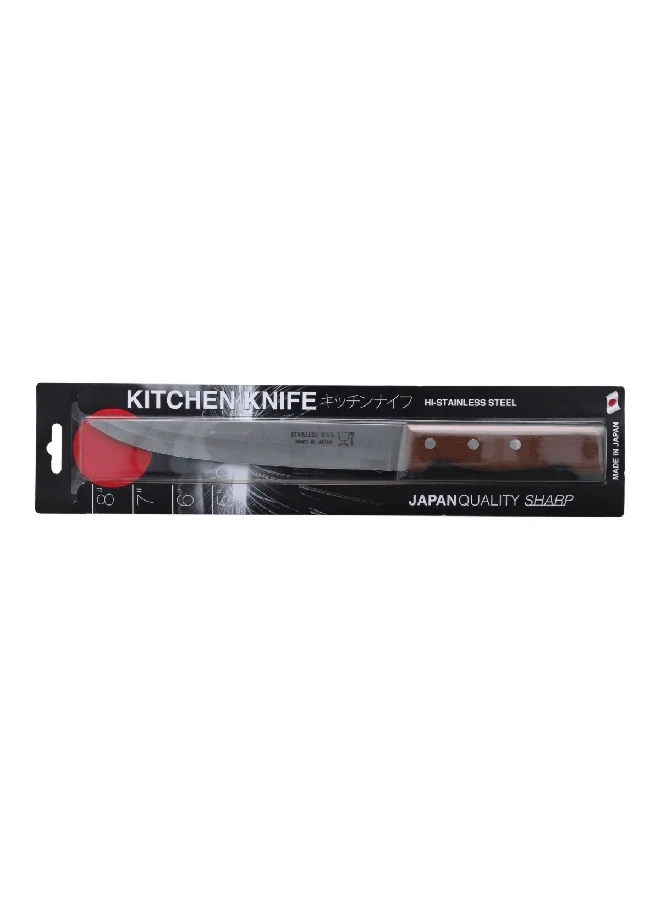 HONEYBEE Stainless Steel Carving Knife with Triple-Riveted Handle Brown 8 Inch 4098-MC-8