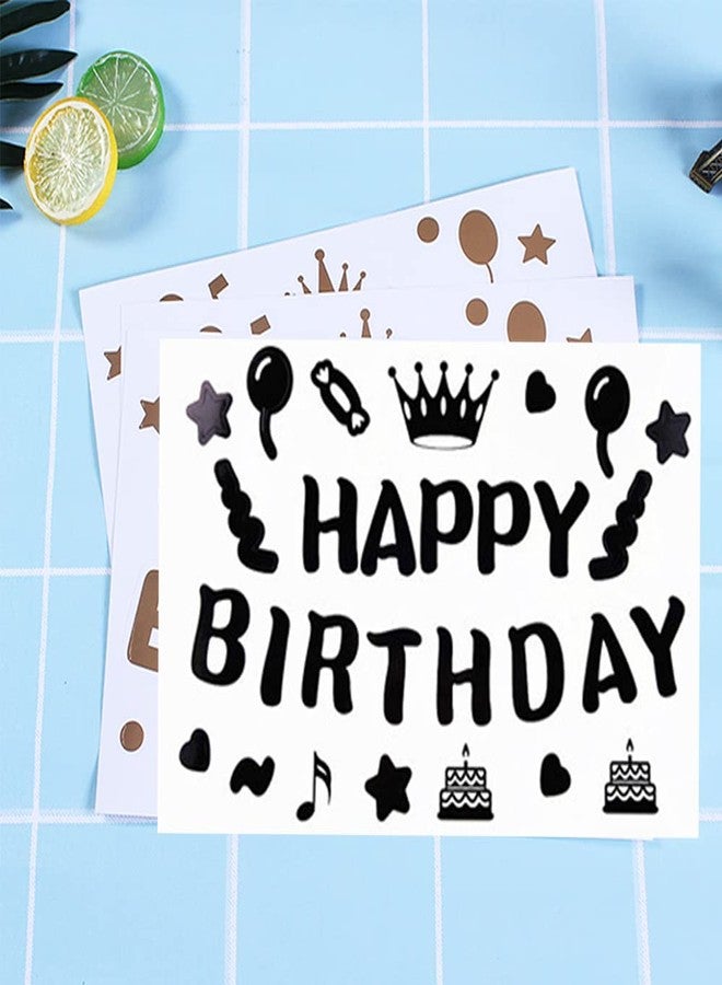 Mimeile Happy Birthday Balloon Stickers Mixed Color Bobo Balloon Stickers 10 PCS DIY Letter Decals Glass Paster Large Gift Box Celebration Party Supplies Decoration - Image 5