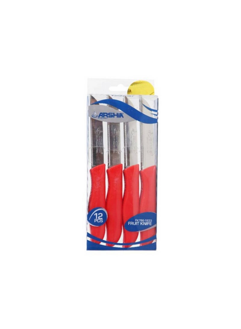 Arshia Arshia Portable Fruit Knife Set, Multi-Colour, Set of 12 Pieces, 1933 - Image 3