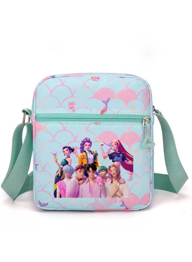general K-pop Demon Girl Group Print Shoulder Bag for Women Crossbody Bag Schoolbag for Students Campus Bag