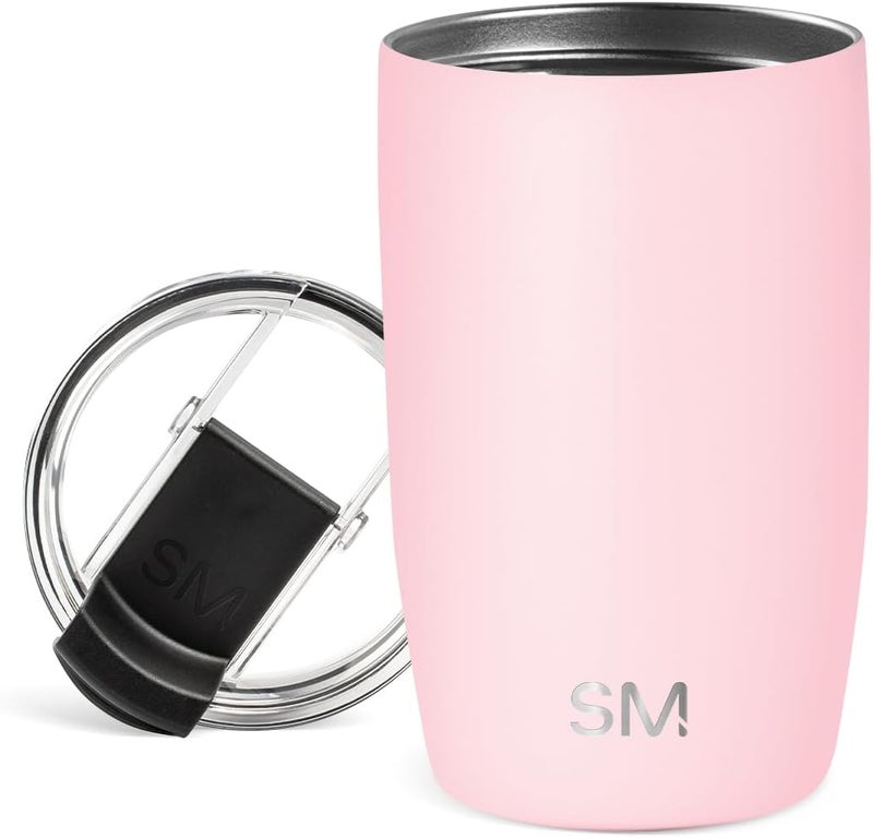 Simple Modern Travel Coffee Mug Tumbler with Flip Lid | Reusable Insulated Stainless Steel Cold Brew Iced Coffee Cup Thermos | Gifts for Women Men Him Her | Voyager Collection | 12oz | Blush - Image 1