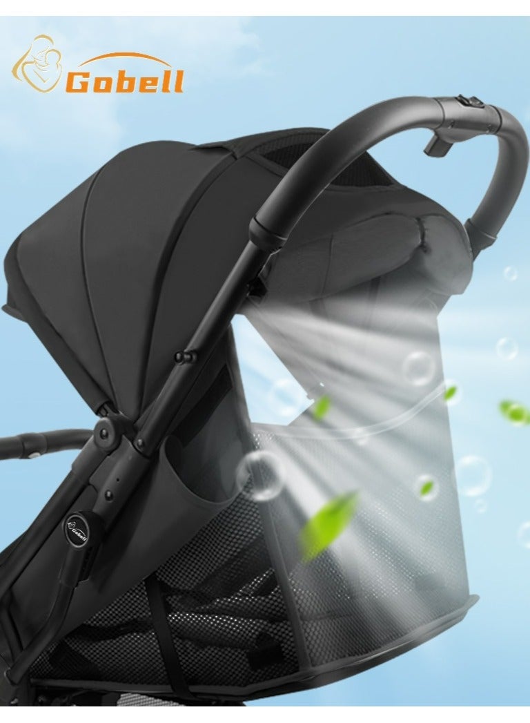 Gobell Portable Single Stroller Sit And Lie Down Newborn Baby Stroller Shock-absorbing Foldable Pram - Image 2