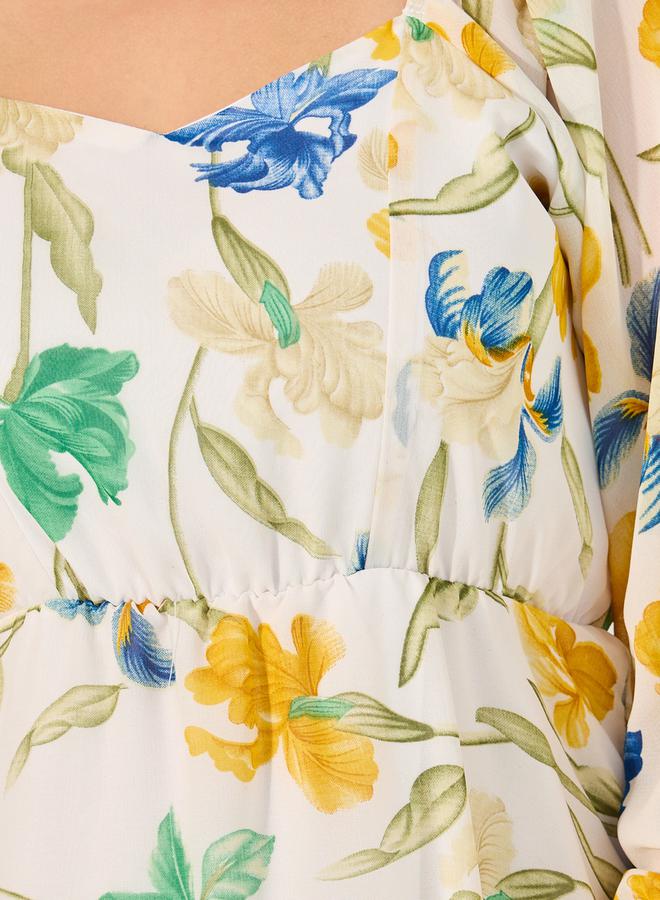 Styli Floral Print Dress  - Image 4