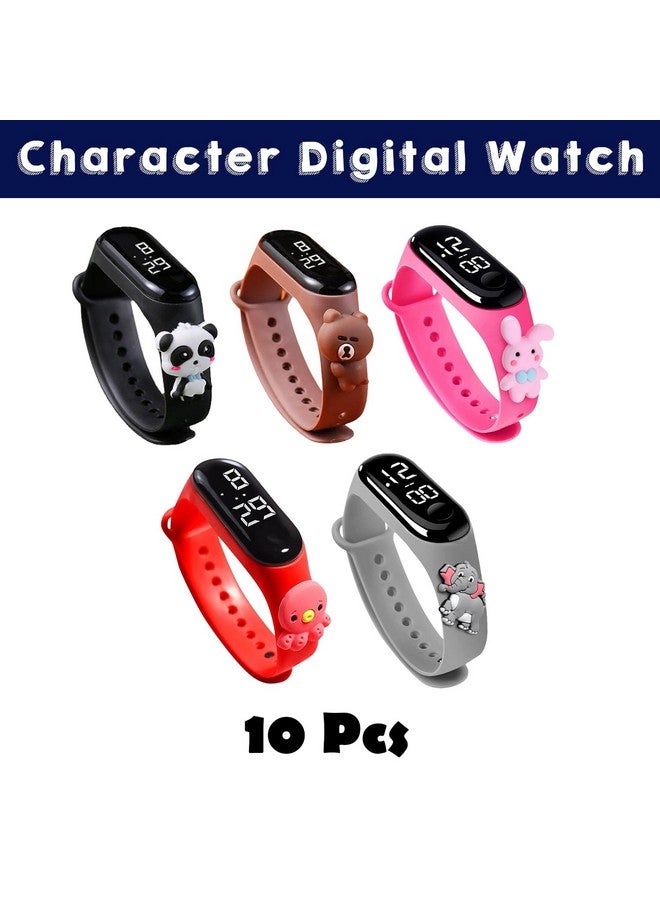 بارتي بروبس ساعة Party Propz LED للأطفال هدية إرجاع - عبوة من 10 قطع ساعة LED رقمية مقاومة للماء للأطفال | هدايا إرجاع للأطفال من سن 8 إلى 12 عامًا | هدايا إرجاع عيد ميلاد للأطفال بكميات كبيرة | هدايا إرجاع للأطفال - Image 2