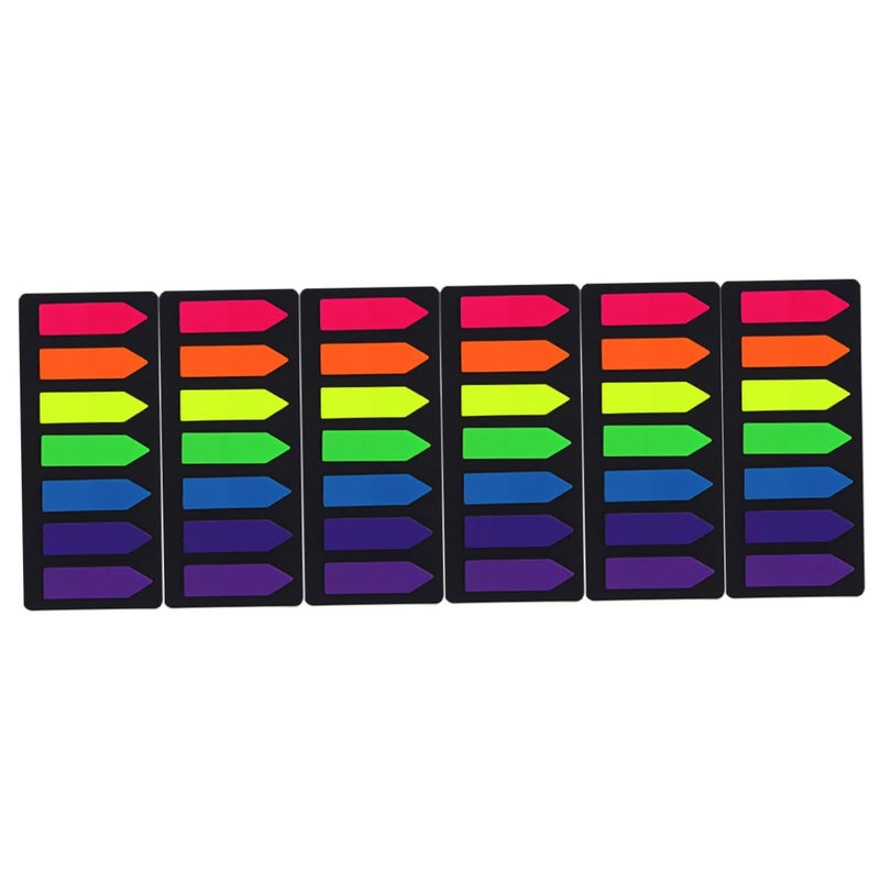 6 Sets Bright Fluorescent Arrow Index Memo Stickers for Office and Pet Notes - Image 2
