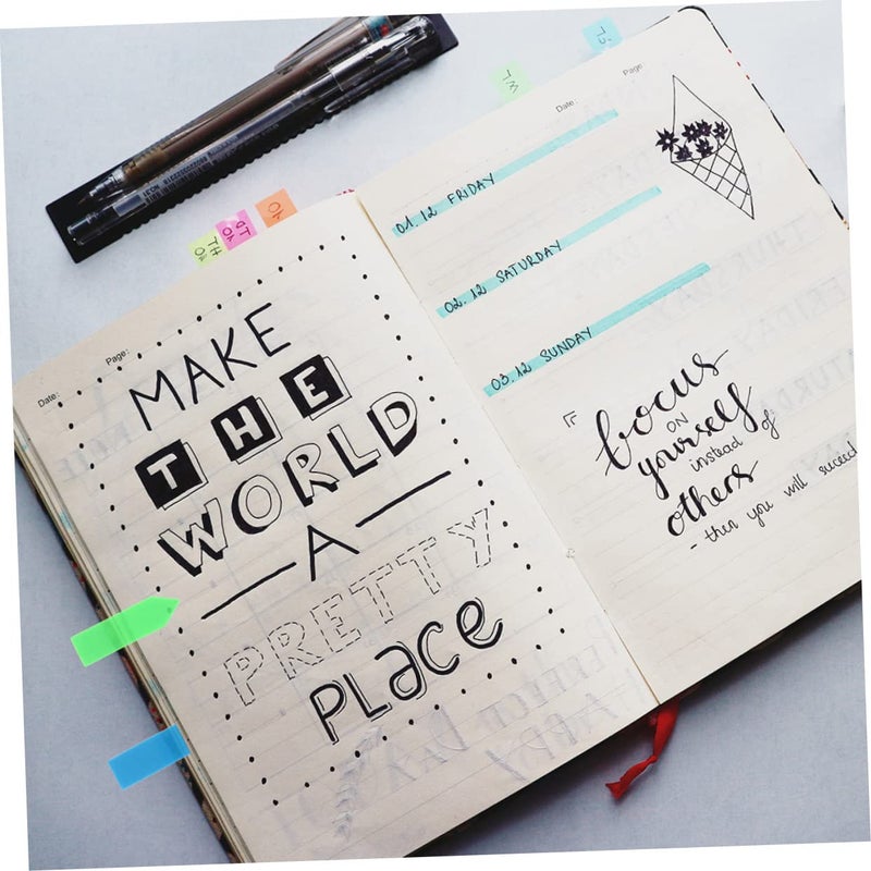 6 Sets Bright Fluorescent Arrow Index Memo Stickers for Office and Pet Notes - Image 4