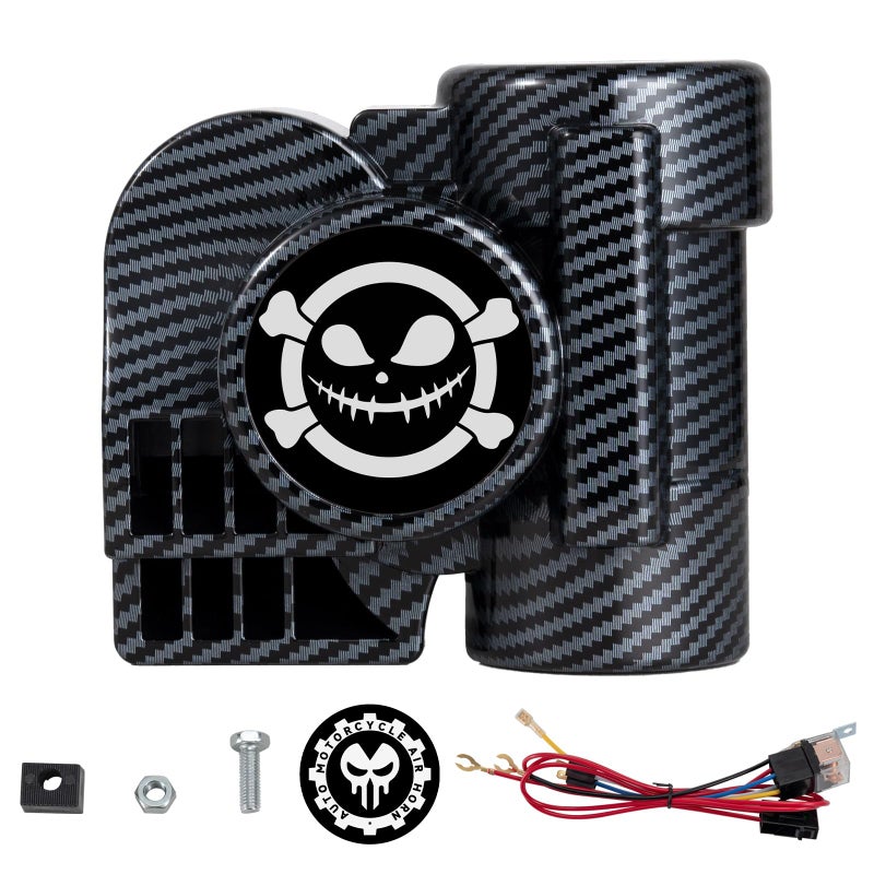 AOLIHAN Air Horns - 150DB Super Loud horn kit for Car, Motorcycle, Truck, Boat, & Pickup - 12V Train horn with Horn Cover,Compatible with motorbike - Image 1