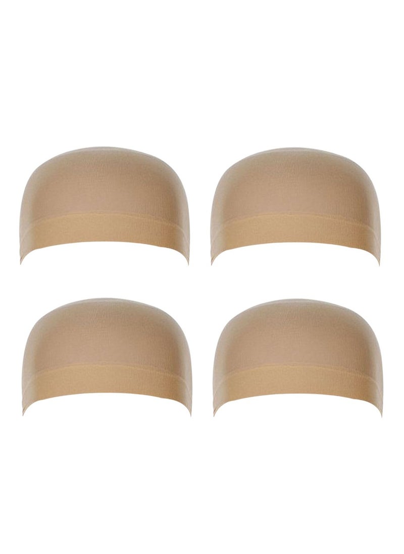 OMORFIEER - OMORFIEER Wig Caps Stocking Caps For Wigs Stretchy Wig Caps For Women Beige 4PCS - Image 1
