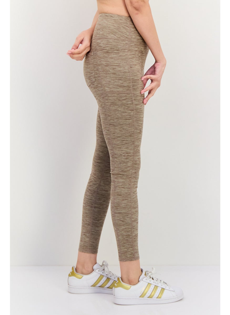 SKECHERS Women Sportswear Fit Training Leggings, Brown  - Image 2