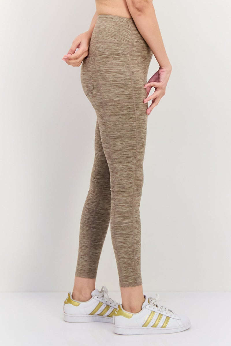 SKECHERS Women Sportswear Fit Training Leggings, Heather Brown - Image 4