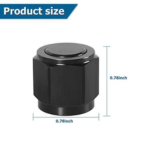 zipelo 10AN Female Flare Cap Block Off Fitting Plug, 2PCS Aluminum Swivel Hex Head Nut Port Adapter, Automotive Modification Accessories for Fuel Oil Line - Image 2