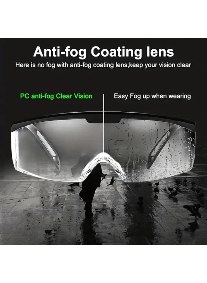 2 Pcs Black Transparent Lenses For Goggles Dustproof Protective - Image 4