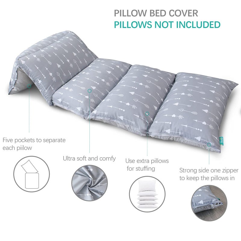 Biloban Floor Lounger Cover Non-Slip & Super Soft Floor Sofa Pillow Case, Great Choice for Kids or Adults Perfect for Slumber Party, Arrow Queen (Pillow Not Included) - Image 4