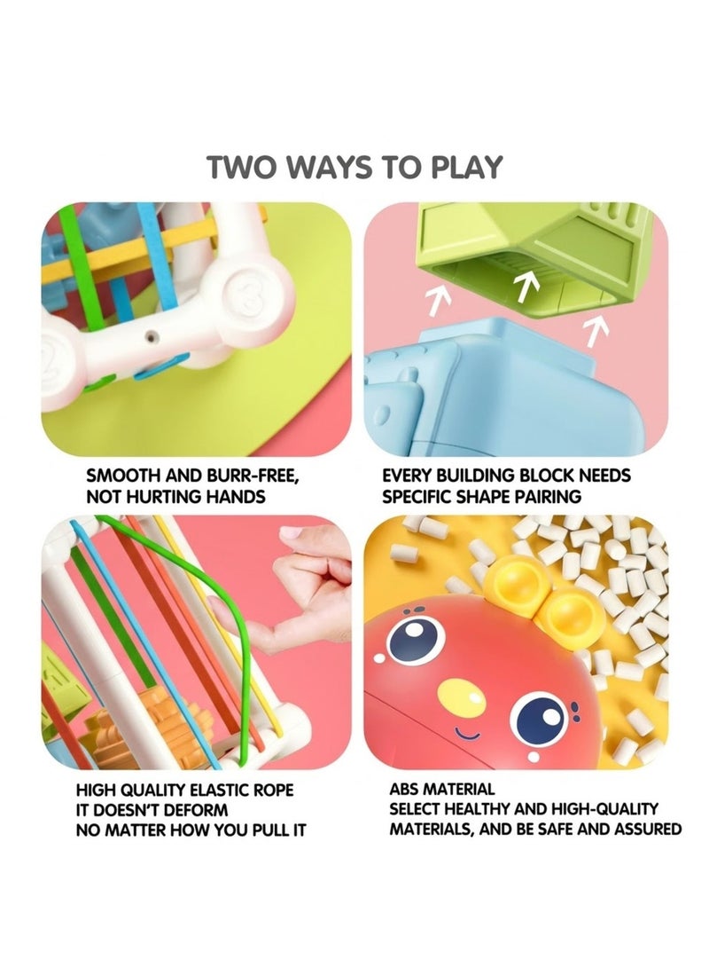 TOY GARDEN Montessori Baby Shape Sorter Toy – Colorful Sensory Cube with 6 Blocks | Educational Learning Toy for Toddlers 6-12-18 Months - Image 4