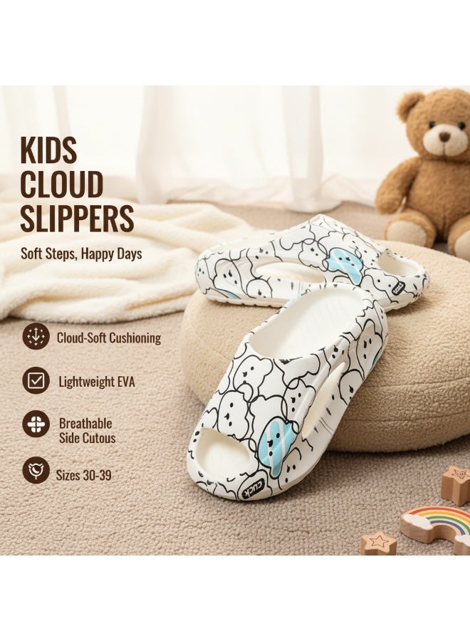 Haixiahu Kids Slippers for Boys Girls, Non-Slip Soft Cartoon Skateboard Print Home Bath Slippers for Toddlers Indoor Use - Image 3