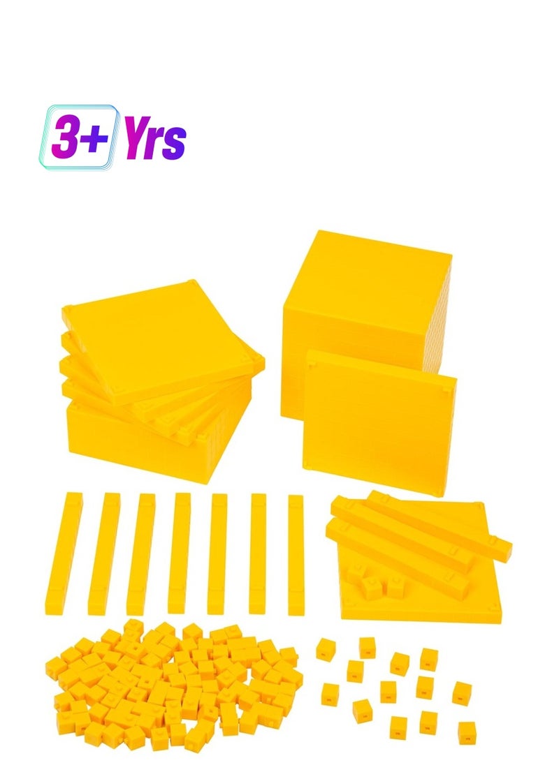 GiGo Toy - Gigo Toys - Teaching Aid Linking Base Ten Material Math Blocks, Yellow - Image 1