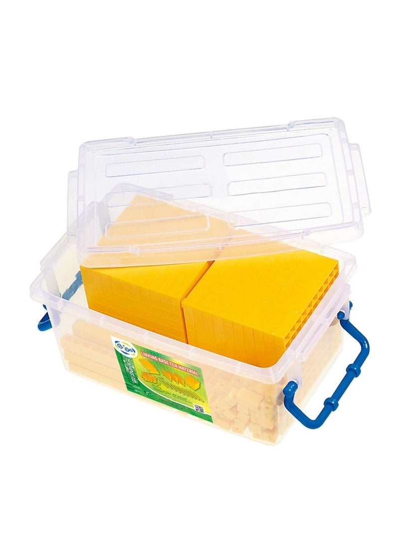 GiGo Toy - Gigo Toys - Teaching Aid Linking Base Ten Material Math Blocks, Yellow - Image 1