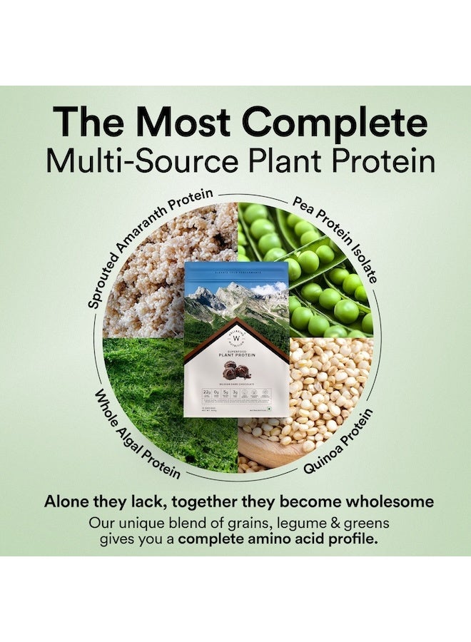 ويلبيينج نيوتريشن مسحوق بروتين نباتي من ويلبينج نيوتريشن بنكهة الشوكولاتة الداكنة البلجيكية ٥٠٠ غرام - Image 3