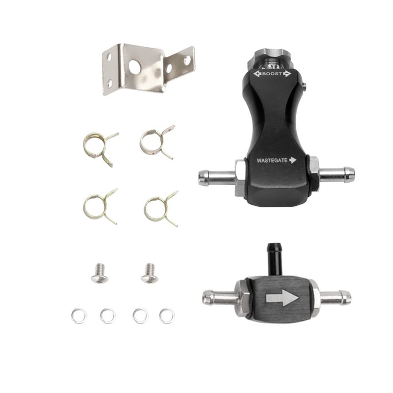HiwowSport Universal Aluminum Adjustable Turbo Manual Boost Controller Fit All Cars Black