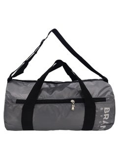 Brand Stores Canvas Large Duffle Gym Bag  -Brand Stores- Grey  - Image 1