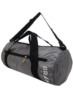 Brand Stores Canvas Large Duffle Gym Bag  -Brand Stores- Grey  - Image 2