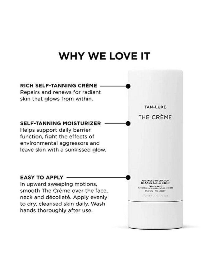 TAN-LUXE The Crème Advanced Hydration Gradual Selftan Facial Crème 65Ml Cruelty & Toxin Free - Image 3
