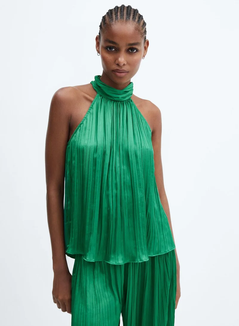 مانجو Halter Neck Tiered Top