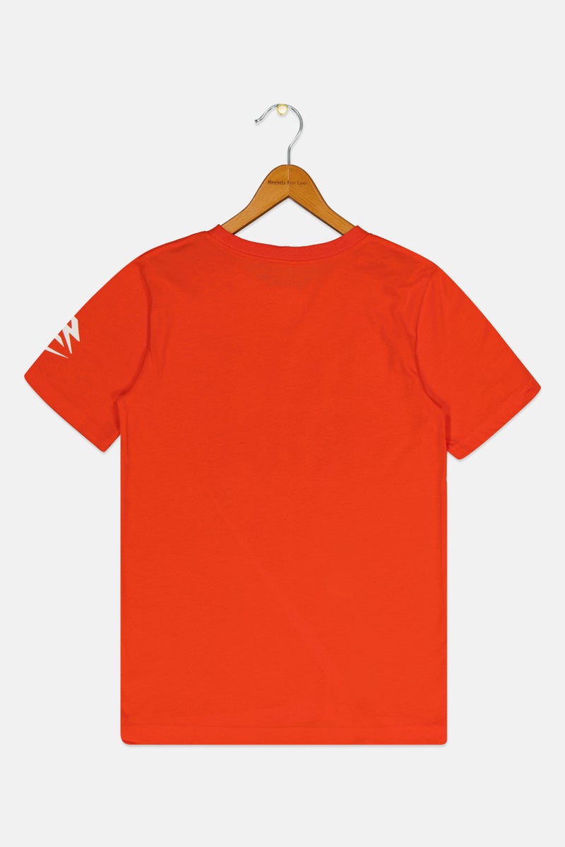 Nike 3Brand by Russell Wilson Kids Boy Graphic Print Short Sleeve T-shirt, Orange - Image 2