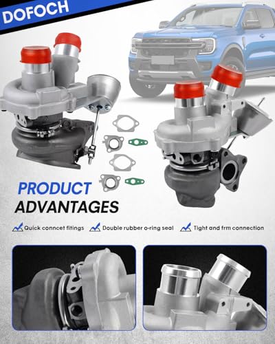 DOFOCH Left & Right Twin Turbocharger for 2013-2016 Ford F150 F-150 V6 3.5L, for 2015-2016 Expedition 3.5L, for 2015-2016 Ford Transit 150 250 350 3.5L V6 Ecoboost Replace# 53039880470 53039880469 - Image 4