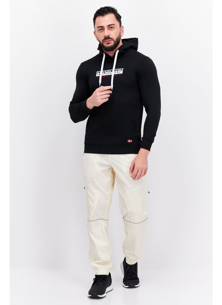 Nordland Men Sportswear Fit Long Sleeve Outdoor Hoodie Sweatshirt, Black  - Image 4