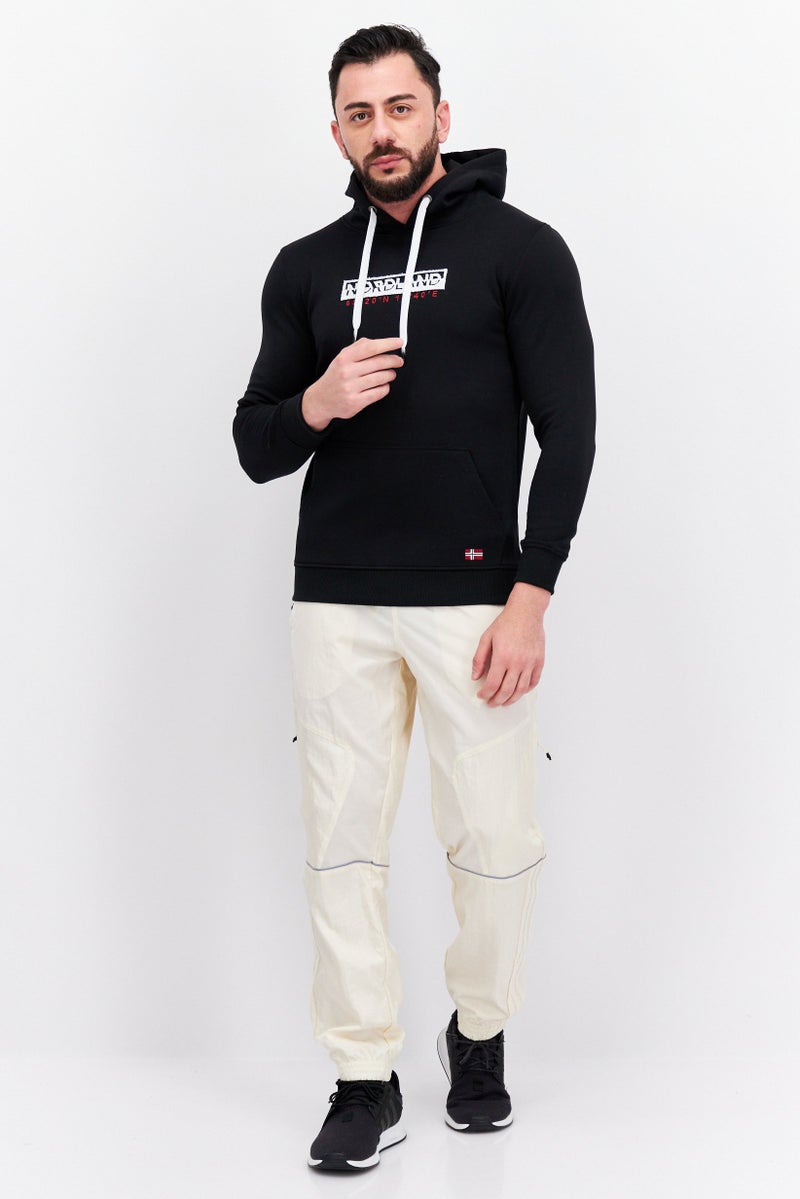 Nordland هودي رياضي طويل الأكمام للرجال، مناسب، في الهواء الطلق، سويت شيرت، أسود - Image 2