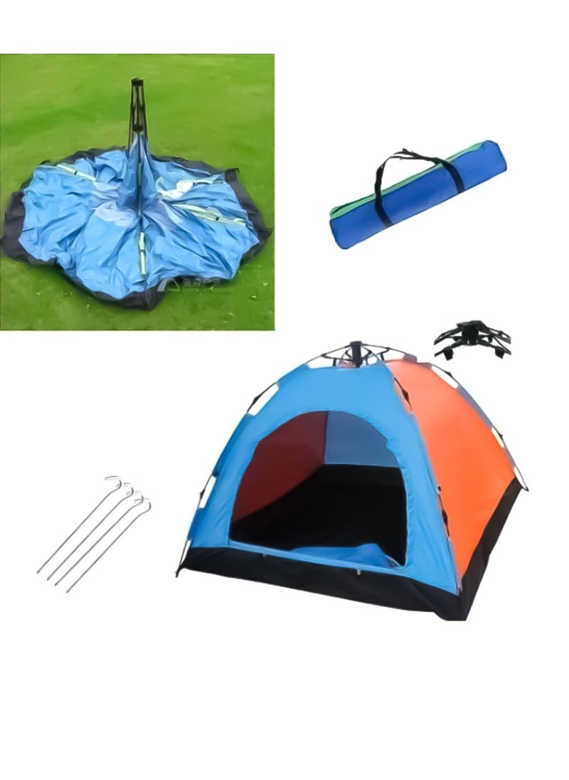 Generic - Camping Tent with Weather Technology, Instant Setup 3 Person Waterproof Tent, Double-Thick Fabric And Carry Bag, Sets Up In Few Minutes Automatic Tent For Outdoor (2x2.5 Meter) - Image 1