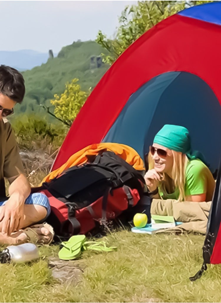 Generic - Camping Tent with Weather Technology, Instant Setup 3 Person Waterproof Tent, Double-Thick Fabric And Carry Bag, Sets Up In Few Minutes Automatic Tent For Outdoor (2x2.5 Meter) - Image 1