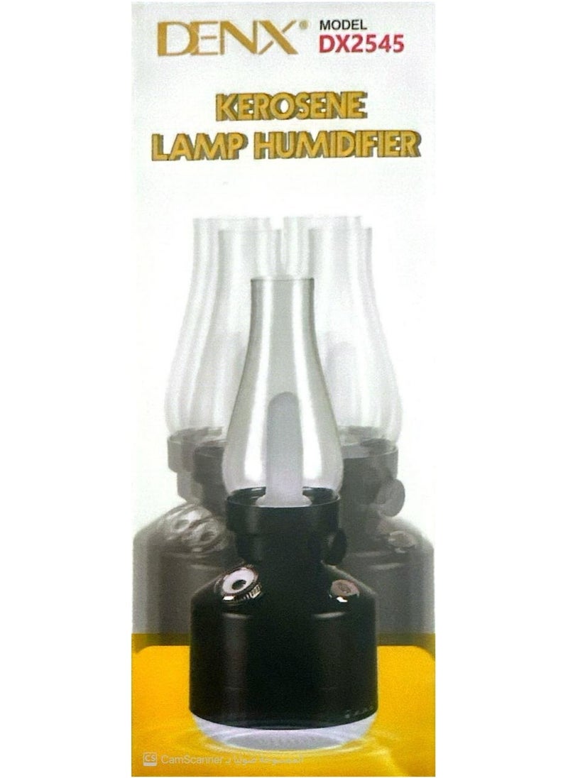 Denx Kerosene Lamp Style Humidifier, 260ml Ultrasonic Cool Mist Diffuser with Night Light, USB Rechargeable Air Purifier, Silent Portable Mini Aroma Humidifier for Home Bedroom Office, DX2545 - Image 2