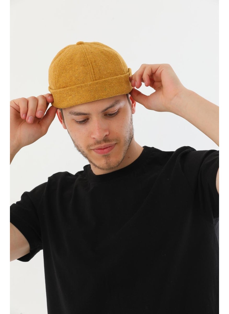 Elif Iç Giyim Elif Underwear Stamp Mustard Back Adjustable Retro Hip-Hop Skullcap Hat  - Image 2