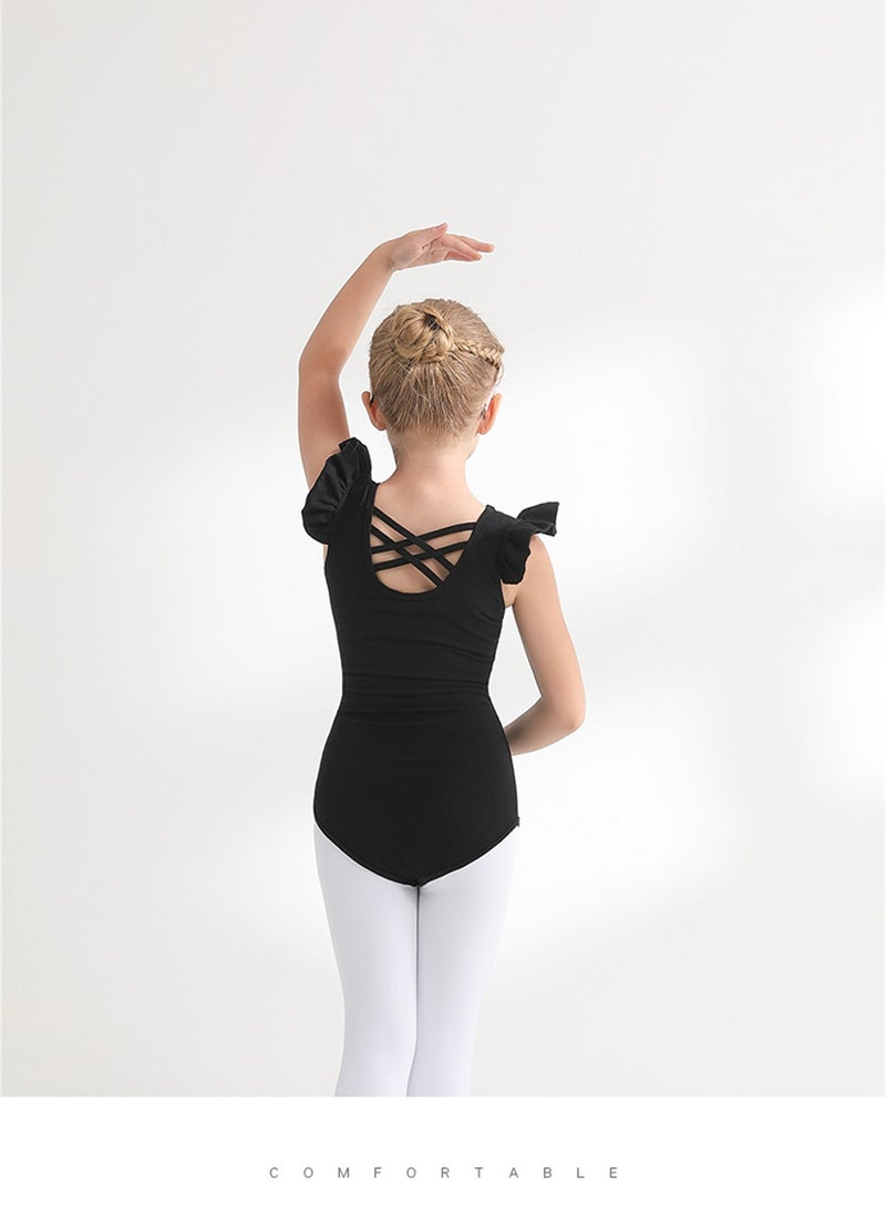 Loquat Squality Ballet Dance Tutu Dress For Girls Black  - Image 2