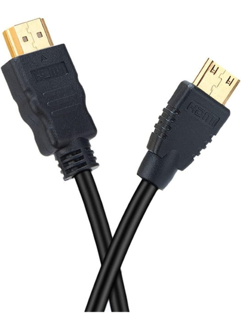 Mini HDMI to HDMI male to male cable support Ethernet, 3D, 4K HDR and ARC [up to 4K@60Hz 18Gbps] for DSLR Camera/Camcorder/Graphics/Video Card 4.93inch/1.5m (Mini HDMI to HDMI) - Image 1